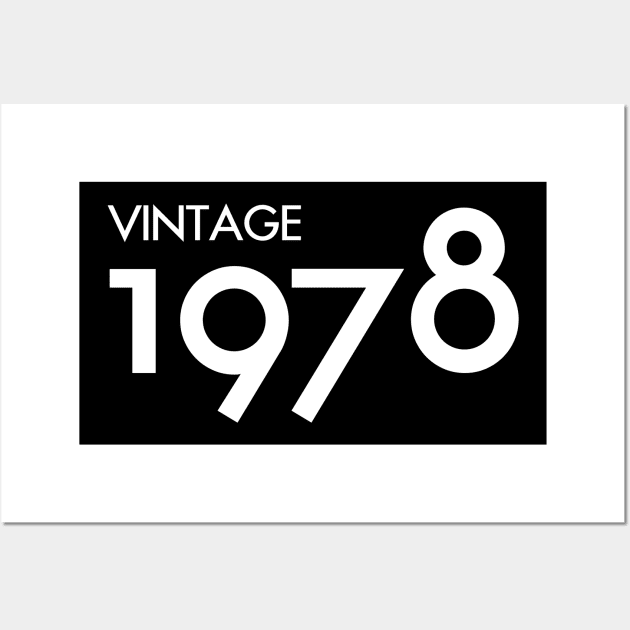 Vintage 1978 Gift 42nd Birthday Party Wall Art by Damsin
